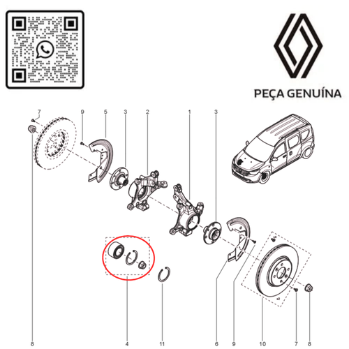402108142R ROLAMENTO DE RODA DIANTEIRA  KANGOO II 1.6 16V H4M 2022 EM DIANTE  RN 08142R -4-